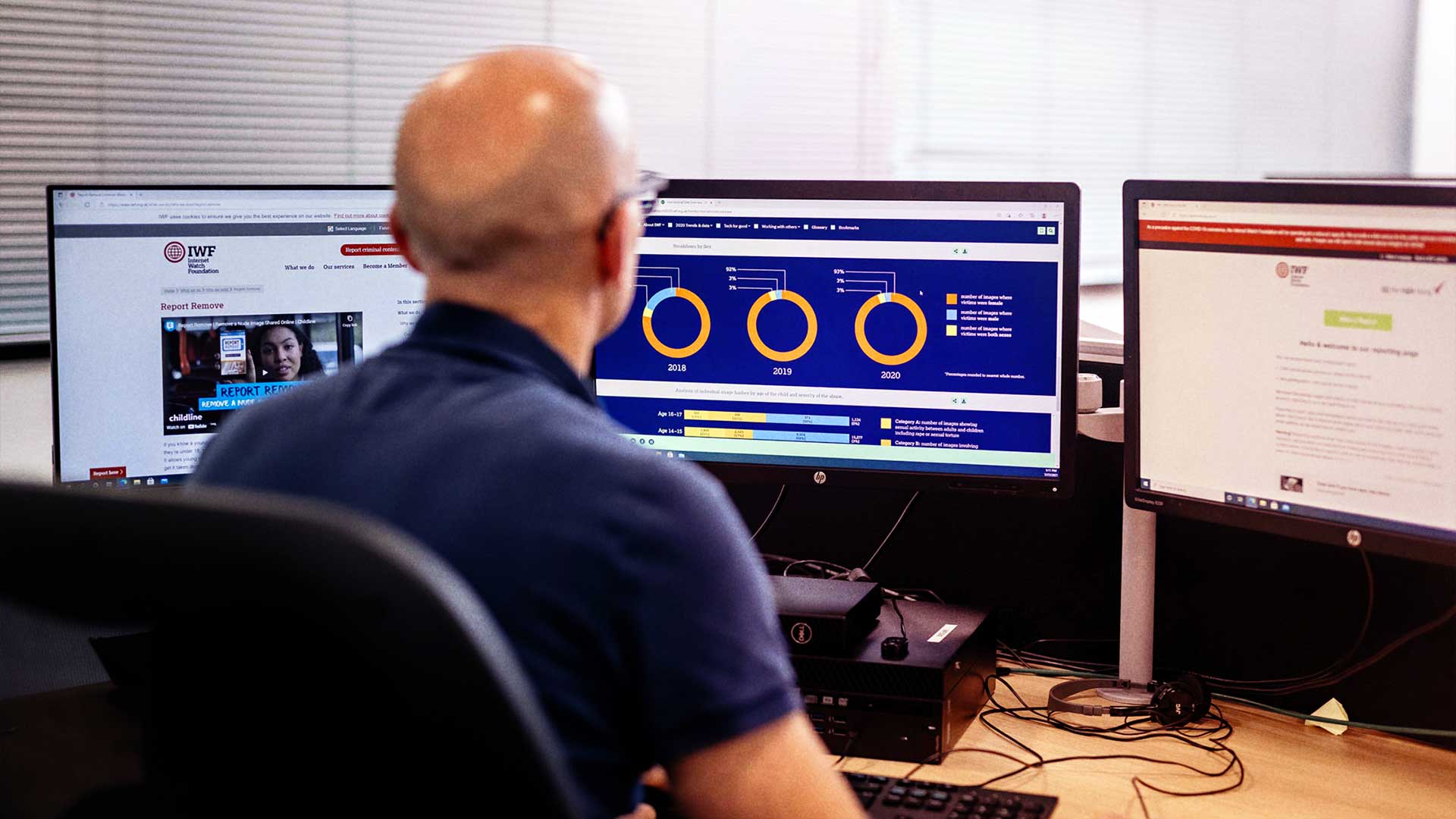 Man looking at computer